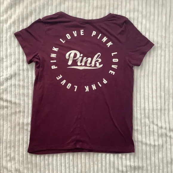 Pink Victoria’s Secret V-neck shirt size small - Picture 3 of 6